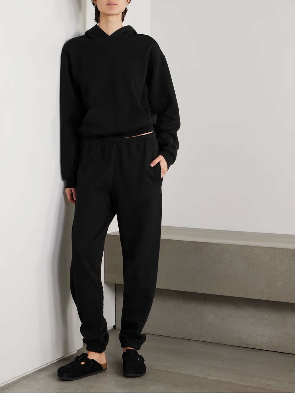 SKIMS Cotton Fleece Jogger Onyx Black Sweatpants XL